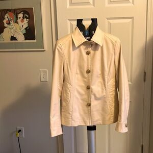 Cole Haan Beige Travel Jacket w/ Secure Inside Zip Pockets Woman’s 6/8